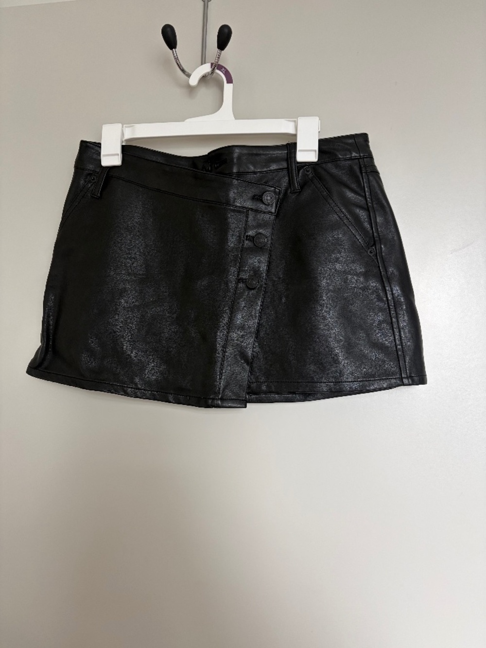 Free people black "leather" skirt